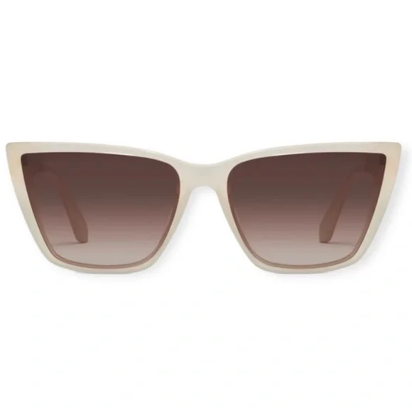QUAY Call The Shots Remixed Sunglasses Bone Gold Frame Brown Lens Cat Eye NWT QUAY Call The Shots Remixed Sunglasses Bone Gold Frame Brown  main image 4